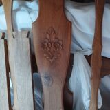 Children's bed with walnut bars