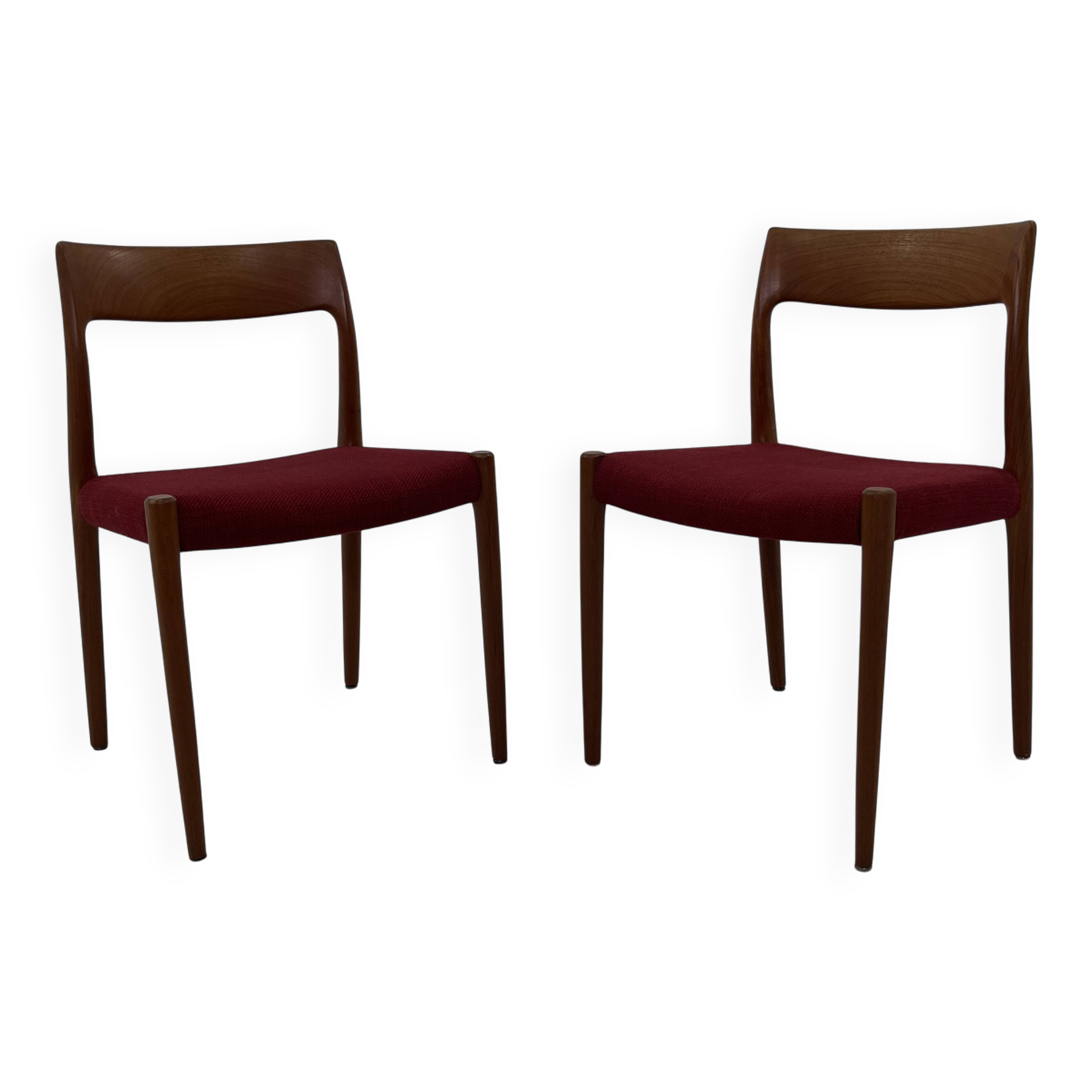Set of Danish Chairs by Niels Møller for J. L. Møllers, 1960s, Set of 2