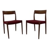 Set of Danish Chairs by Niels Møller for J. L. Møllers, 1960s, Set of 2