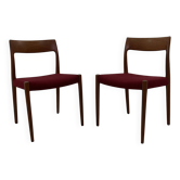 Set of Danish Chairs by Niels Møller for J. L. Møllers, 1960s, Set of 2