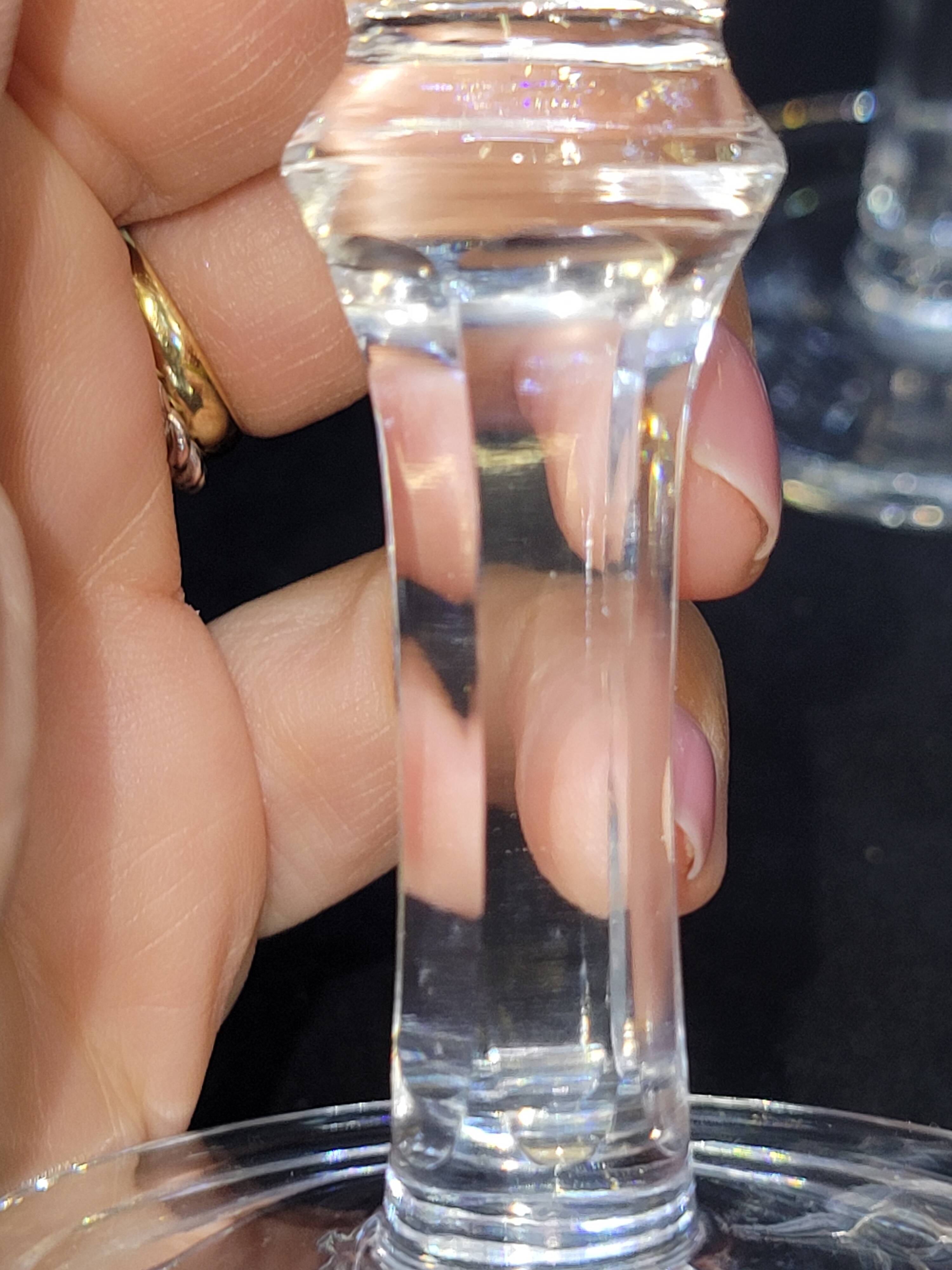 6 thick cut crystal wine glasses ff crystal hand