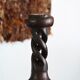 Bougeoir torsadé en bois, années 70