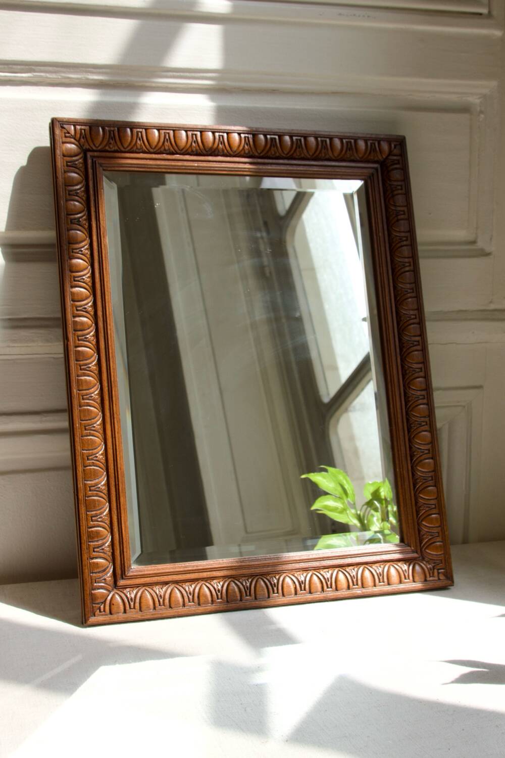 Old wooden mirror