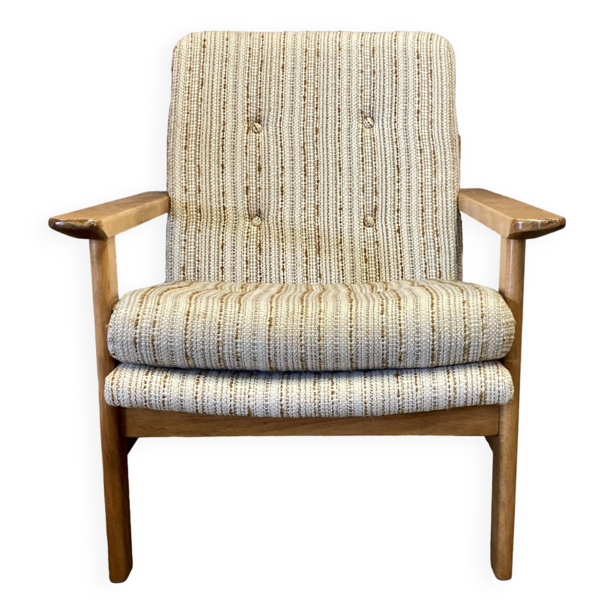 Scandinavian design wool armchair 1950.