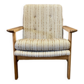 Scandinavian design wool armchair 1950.