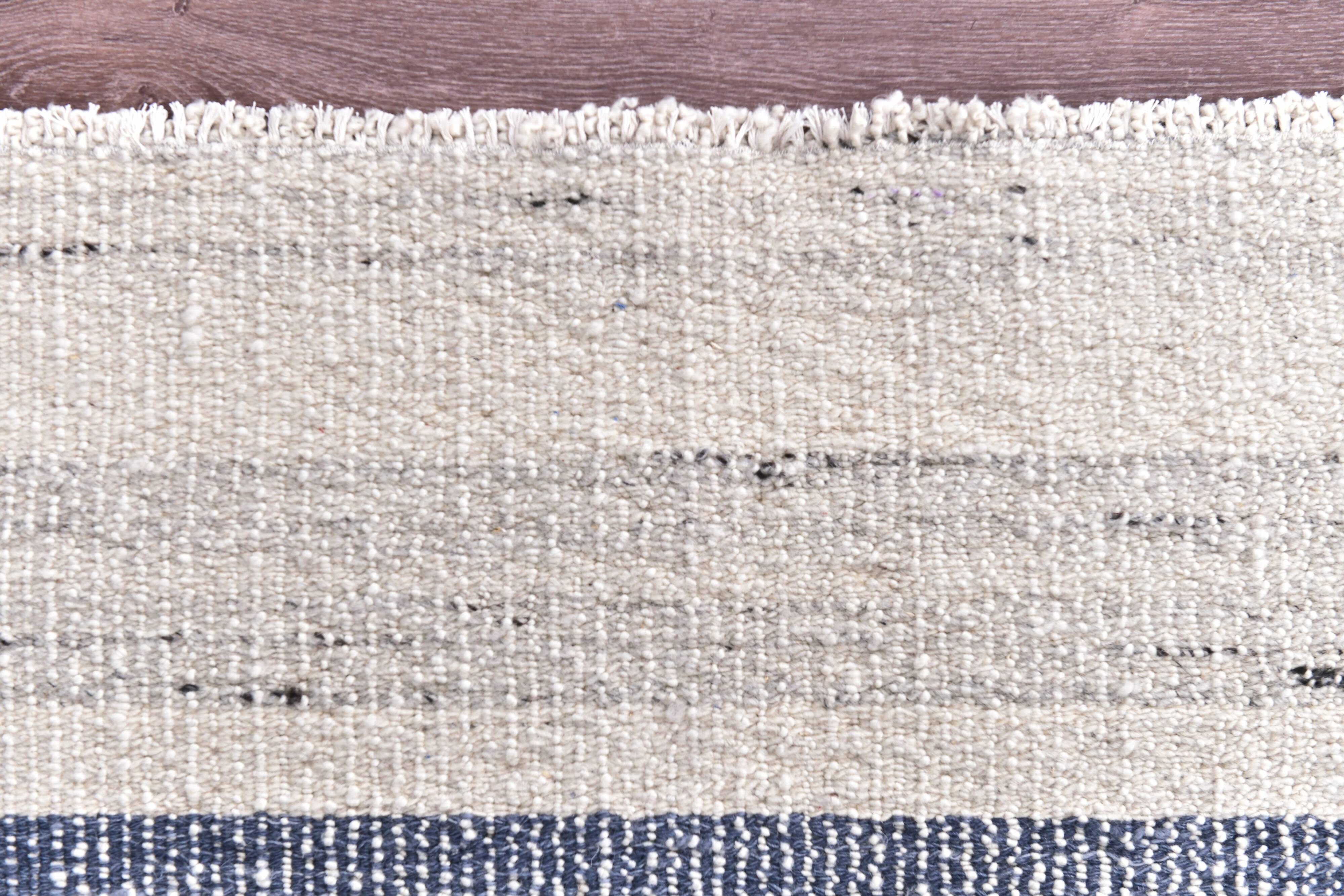 315x210 cm cream Blue kilim carpet, wool hand made blue kilim rug.