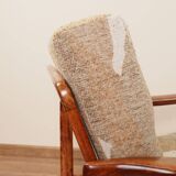 Vintage armchair in safari beige, 1965 mid-century modern design.