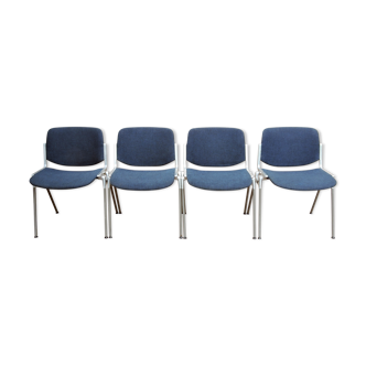 Series of 4 chairs DSC 106 Castelli by Piretti 1972