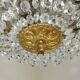 French Mid-Century Bronze and Crystal Bag Light – Flush Mount 5202