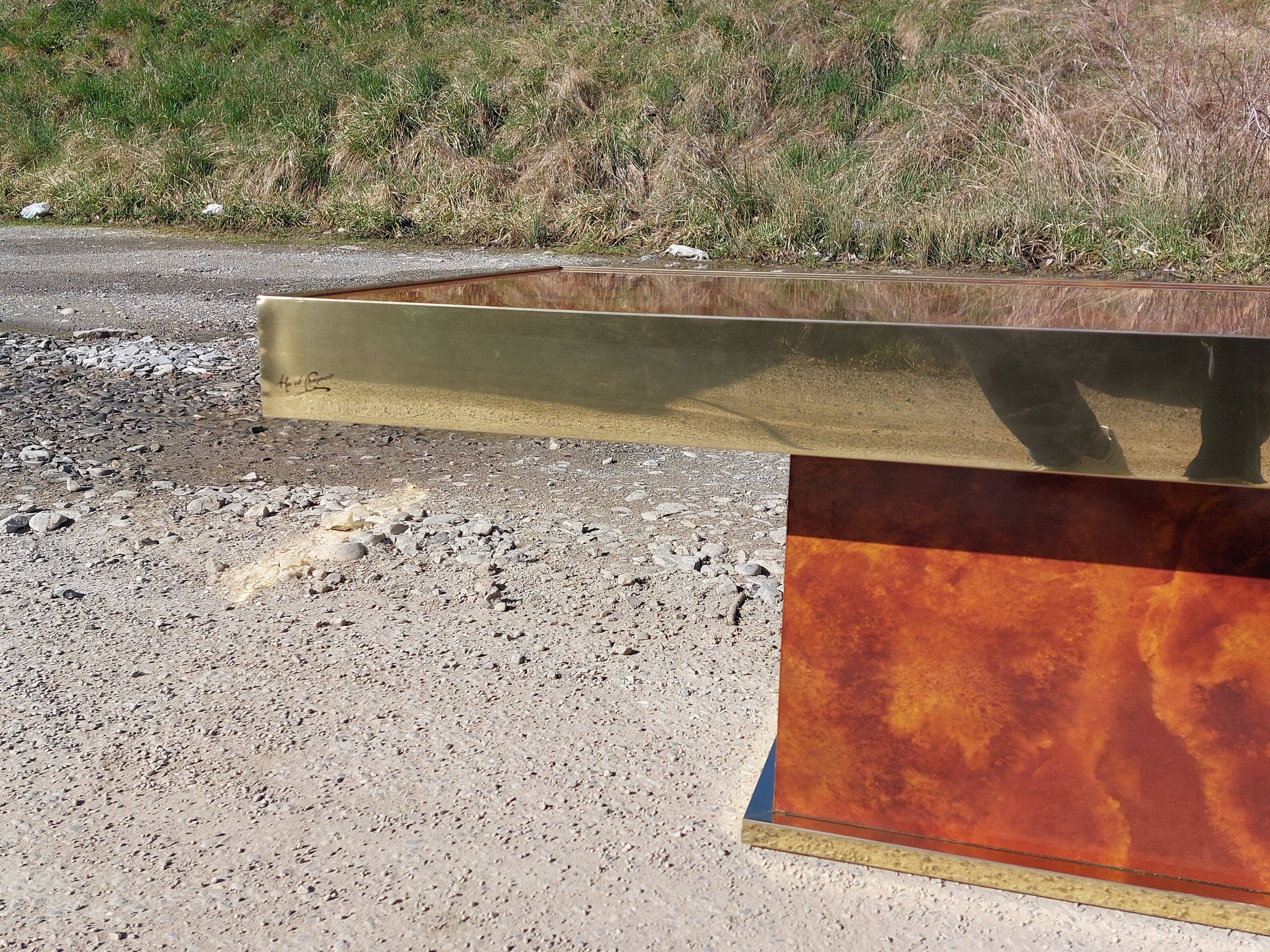 Rectangular coffee table Hervé Chapuis - 1970s