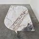 Large Italian postmodern marble coffee table, sculptural vintage stone table, 1980s