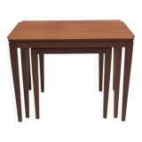 Set of 3 Scandinavian teak nesting tables