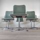 Suite de 6 chaises pivotantes Roche Bobois, 70's