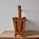 Porte-revue vintage en bois massif et cannage - fabrication artisanale - A. Brogiato - Made in Italy