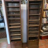 Pair of oak curtain file cabinets