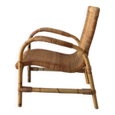 Chaise longue en bambou et rotin Arco | Allemagne | Années 1960