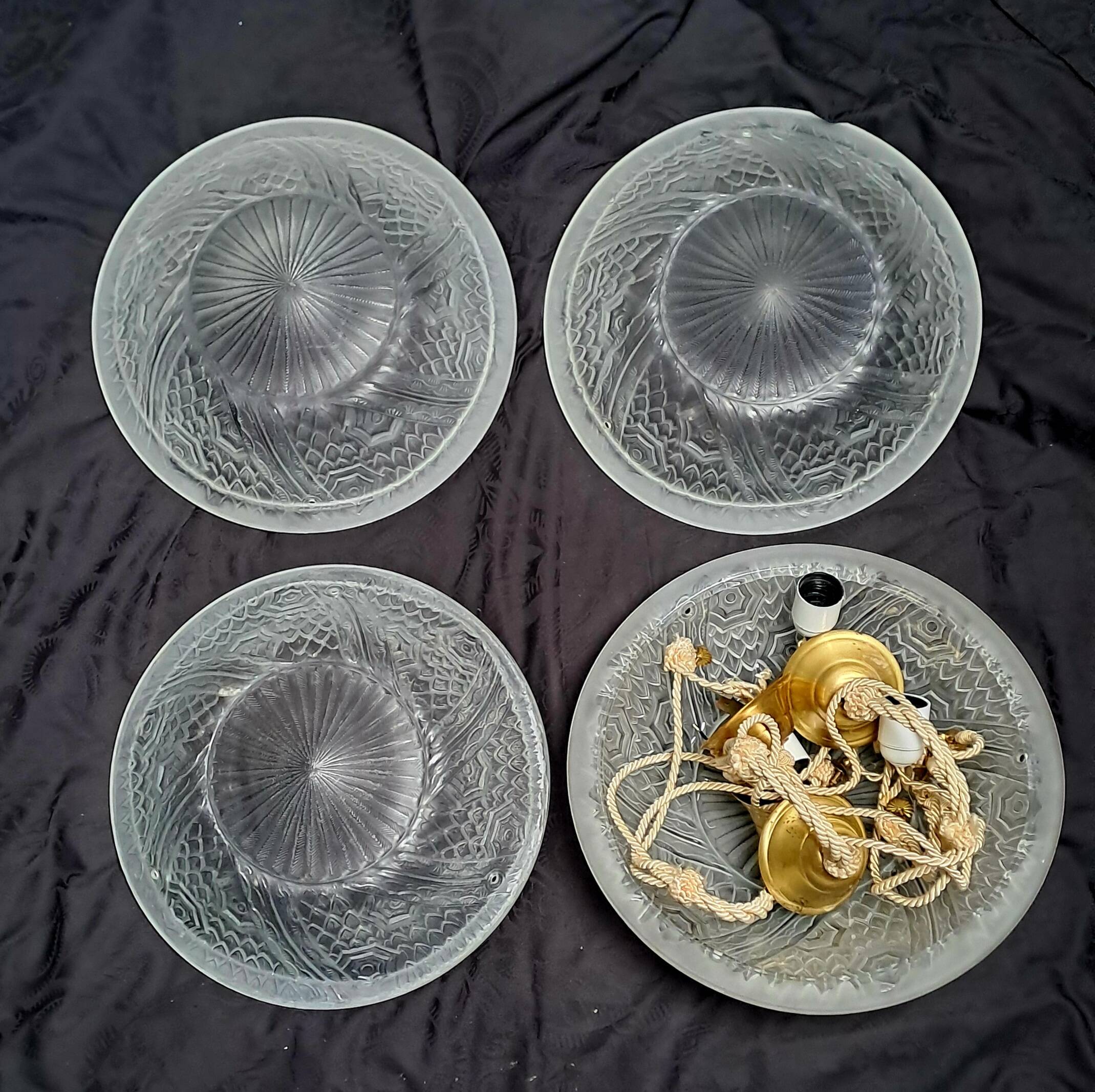 Lot de 4 Suspension vasques Charles Schneider