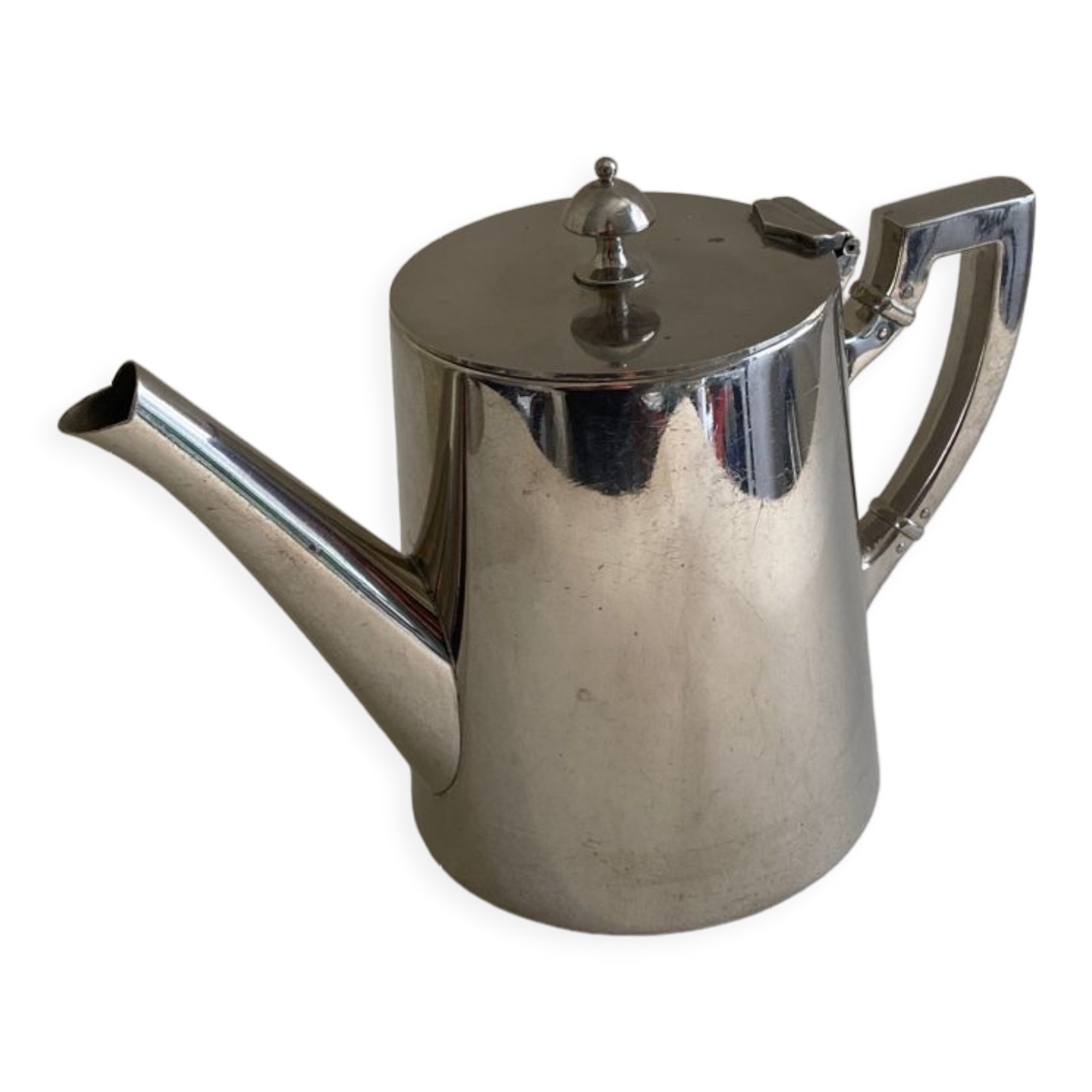 Silver metal teapot