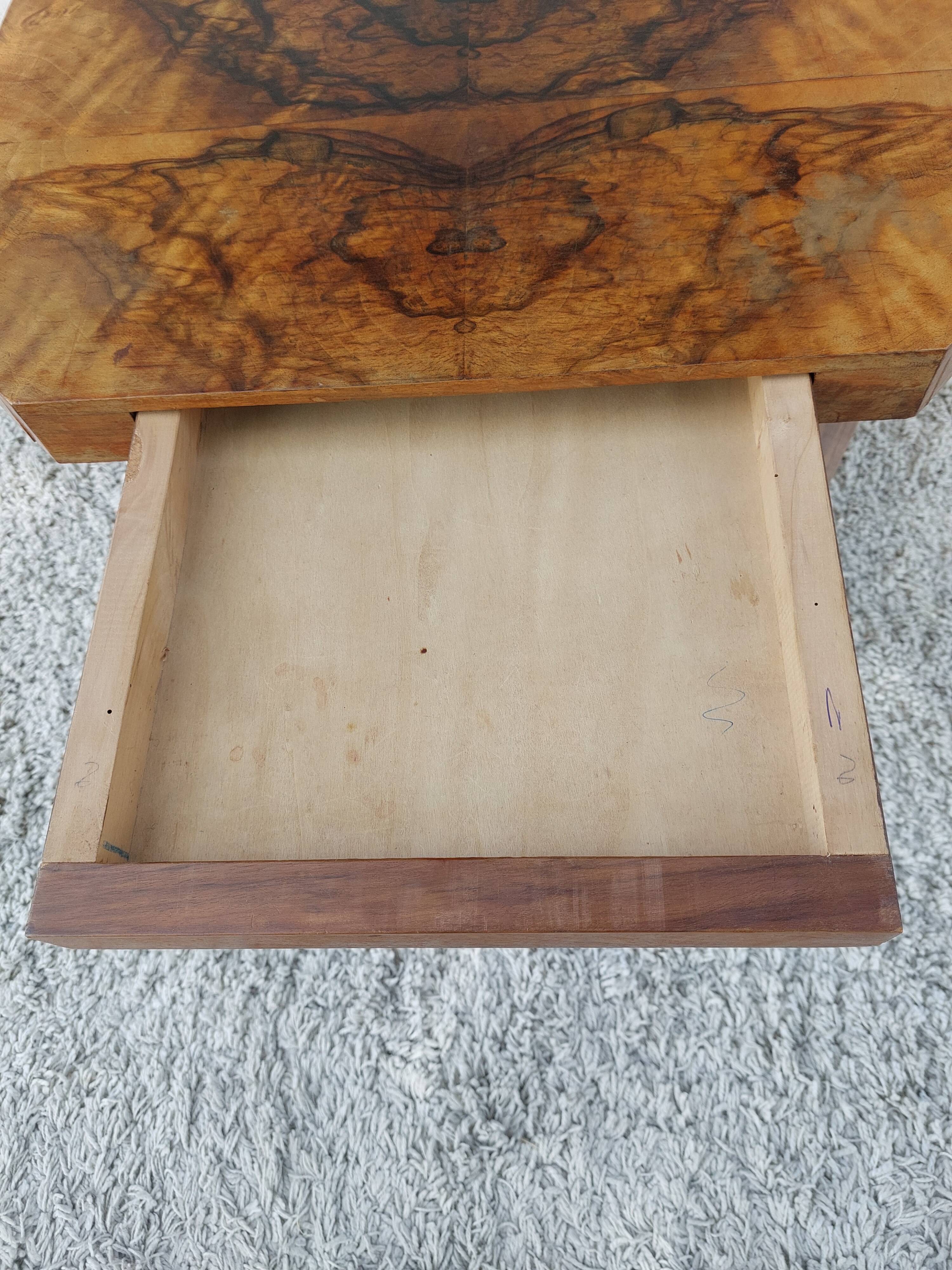 Square art deco pedestal table