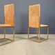 Brass dining chairs by Belgochrom, 1970s - set of 6