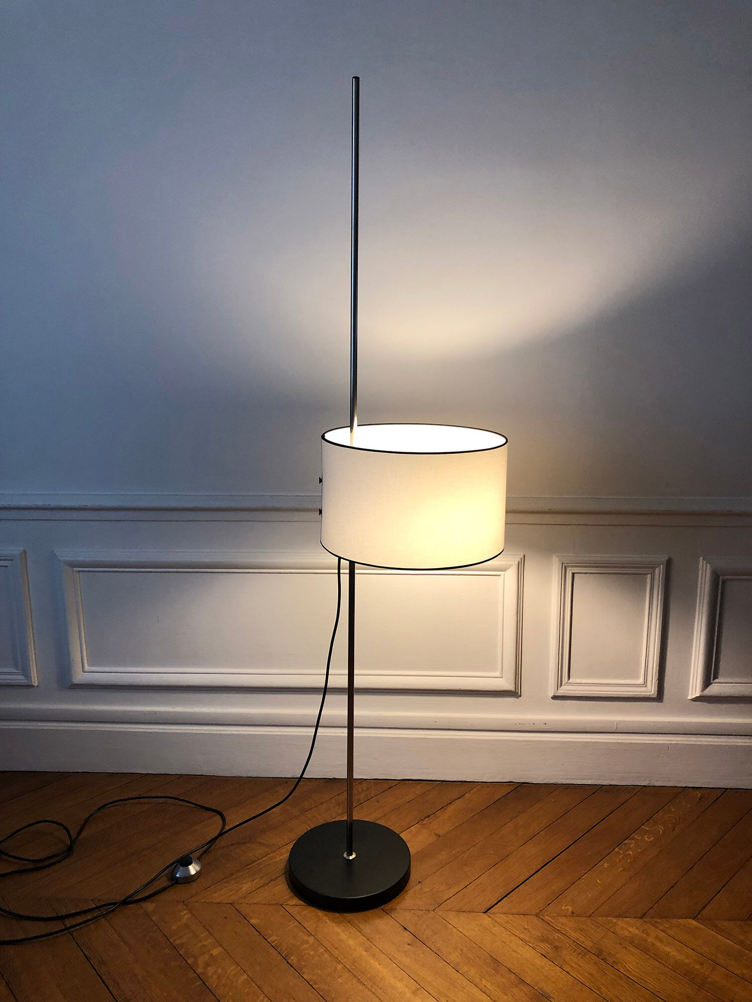 E-reader, German sliding floor lamp 1970