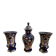 22K three piece set, Echt Cobalt Bareuter Bavaria Germany