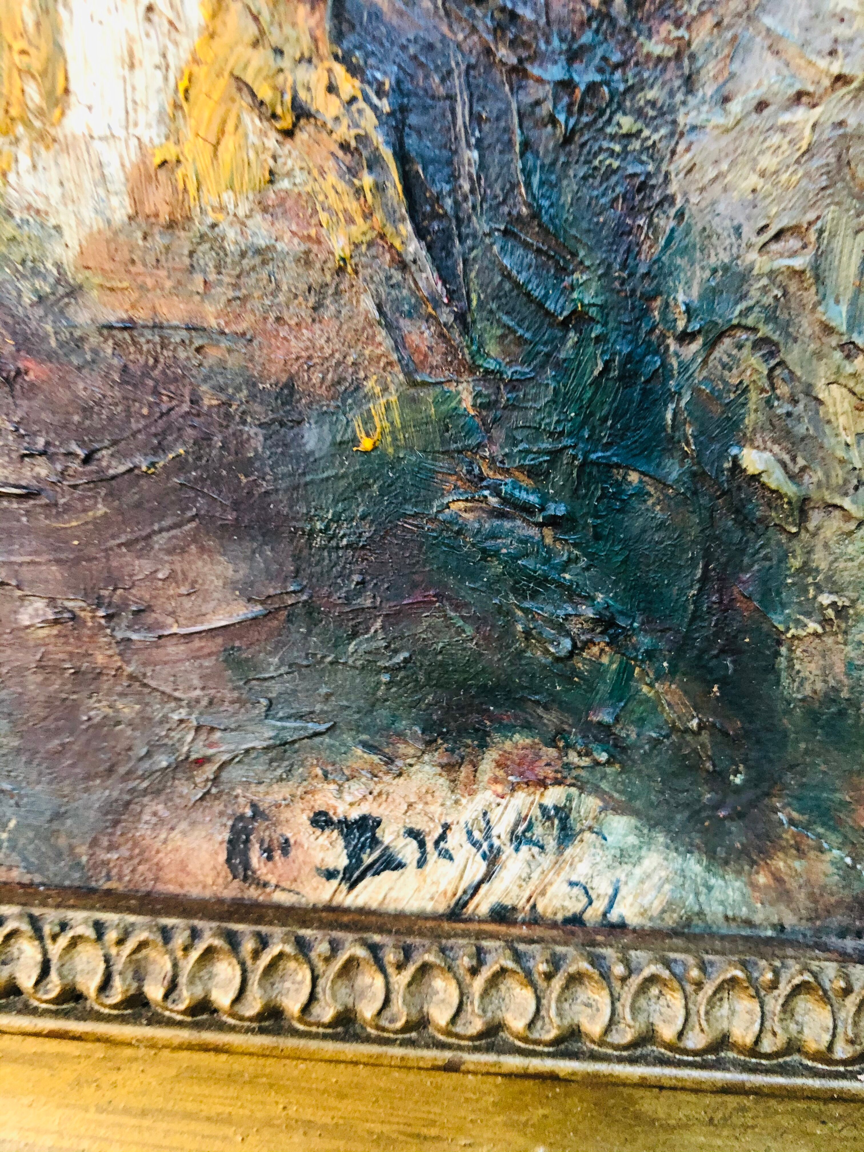 Painting: Breton coastal landscape signed C.BREGEZ and dated 1924