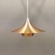 Ufo-like Danish hanging lamp, estimated from the 80s, made in copper colored lacquer.