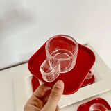 Vintage space age Set Espresso Cups, saucers and tray, Biesse, Italy, 70s