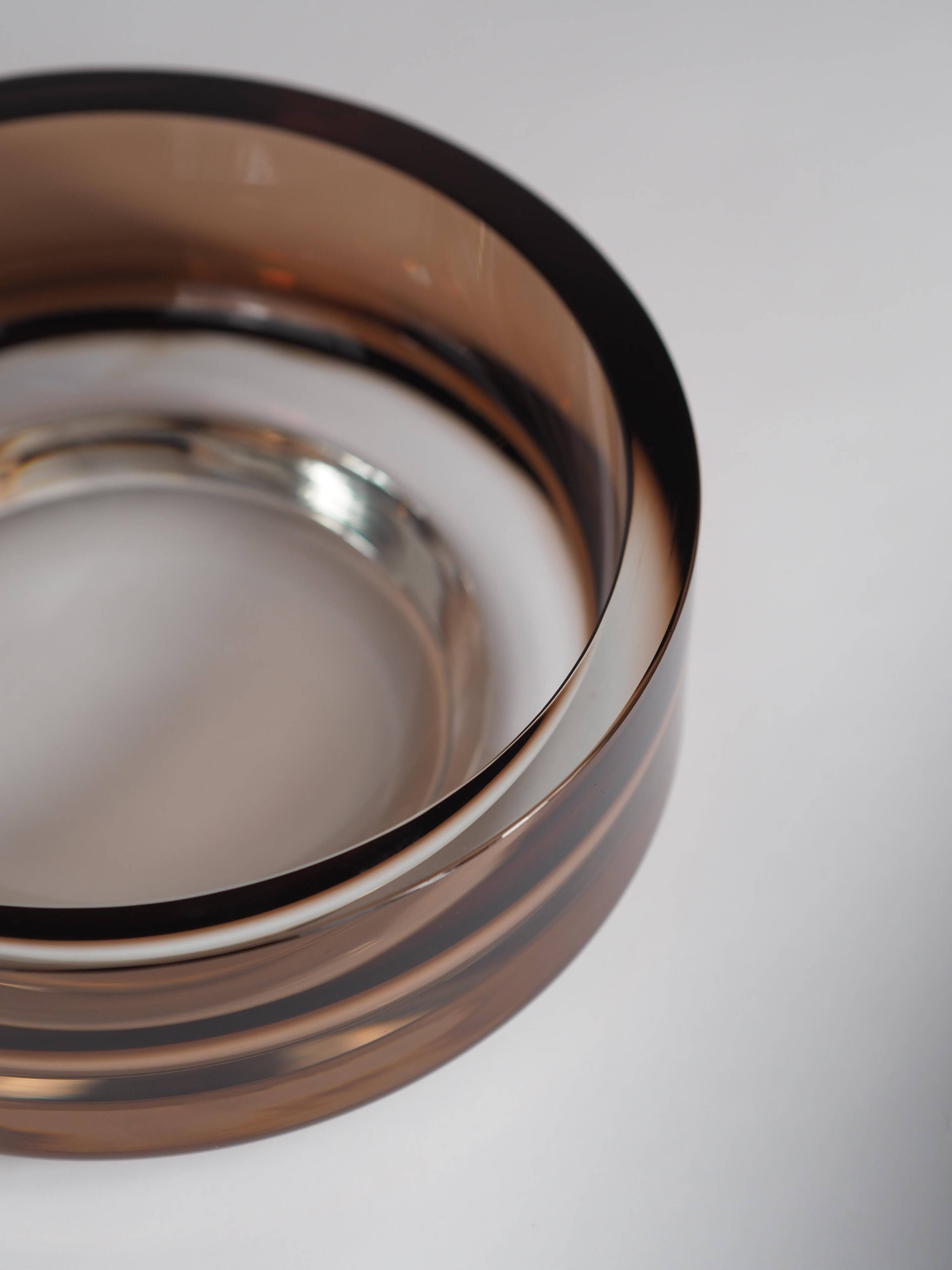 Rare bol en verre d'art moderne du milieu du siècle par Kaj Franck pour Nuutajärvi Notsjö