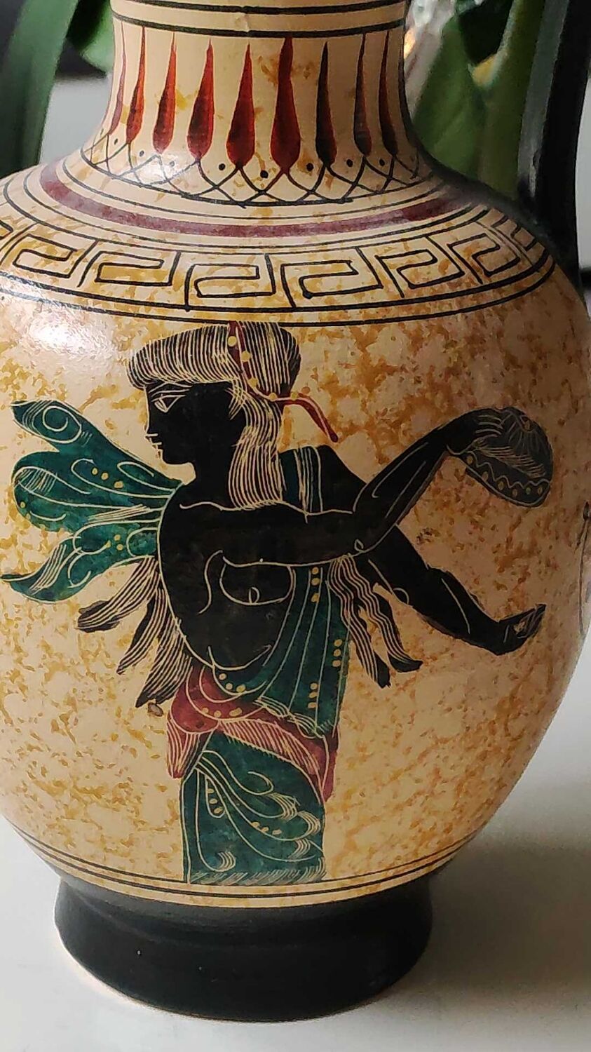 Greek amphora vase/goddess athena museum reproduction
