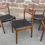6 vintage Danish Scandinavian style chairs from the 1970s