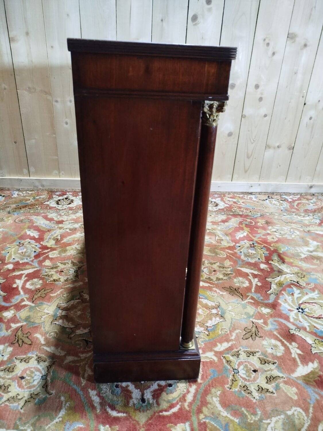 Bibus - Low Empire-style mahogany shelf/bookcase