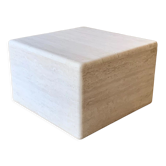 Square coffee table in softened travertine by berraldacci design collection