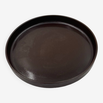 Brown ceramic tray