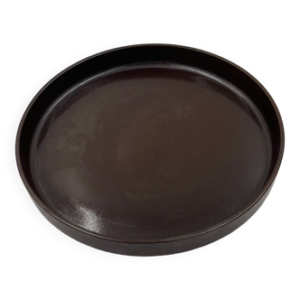 Brown ceramic tray