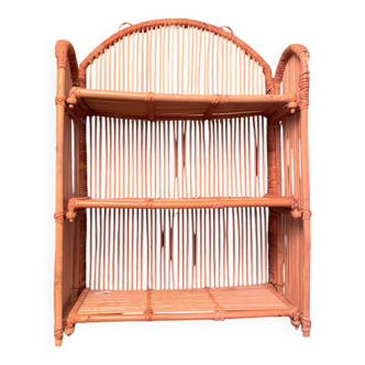 Rattan wall shelf