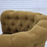 1950s, Danish relax chair, green furniture wool, ash wood.