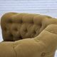Fauteuil relax danois des années 1950, revêtement en laine verte, bois de frêne.