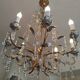 Holywood Regency 70's 8-light chandelier