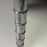 Large faux bamboo mirror chrome