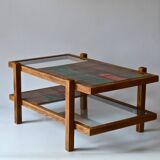 ceramic and glass coffee table