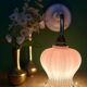 Vintage pink and clear glass elbow wall light.