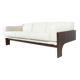 Canapé Oriolo de Claudio Salocchi pour Sormani en bois et tissu blanc