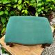 Louis XV style footrest in green velvet