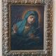 Old oil painting on canvas "Our Lady of Sorrows"