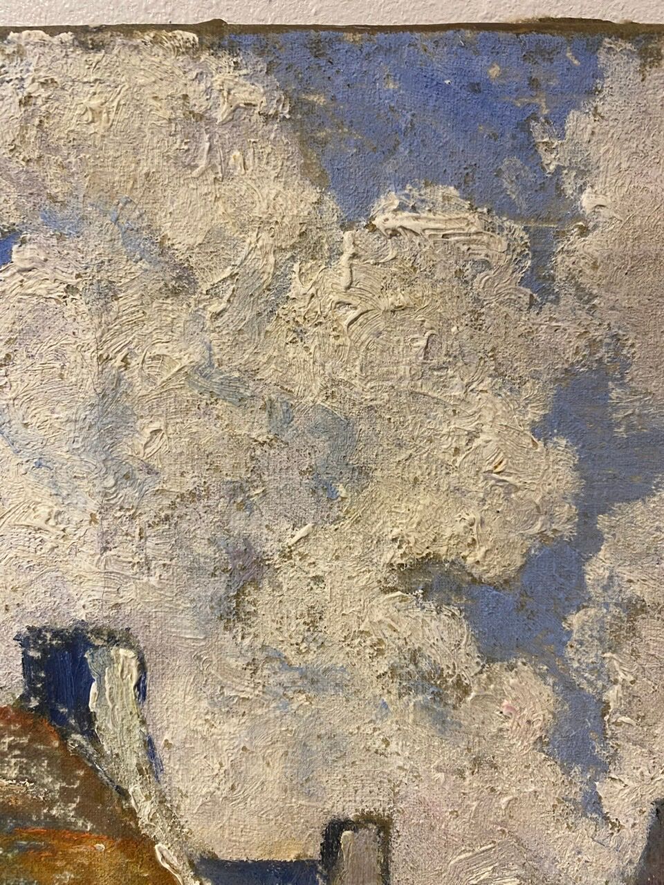 Tableau ancien , paysage breton xx siècle