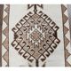 Vintage Turkish Oushak Handmade Wool Cotton White Runner Rug 84x346