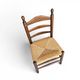 3 x Antique provincial ladderback child's chair / rush seat / 1930s