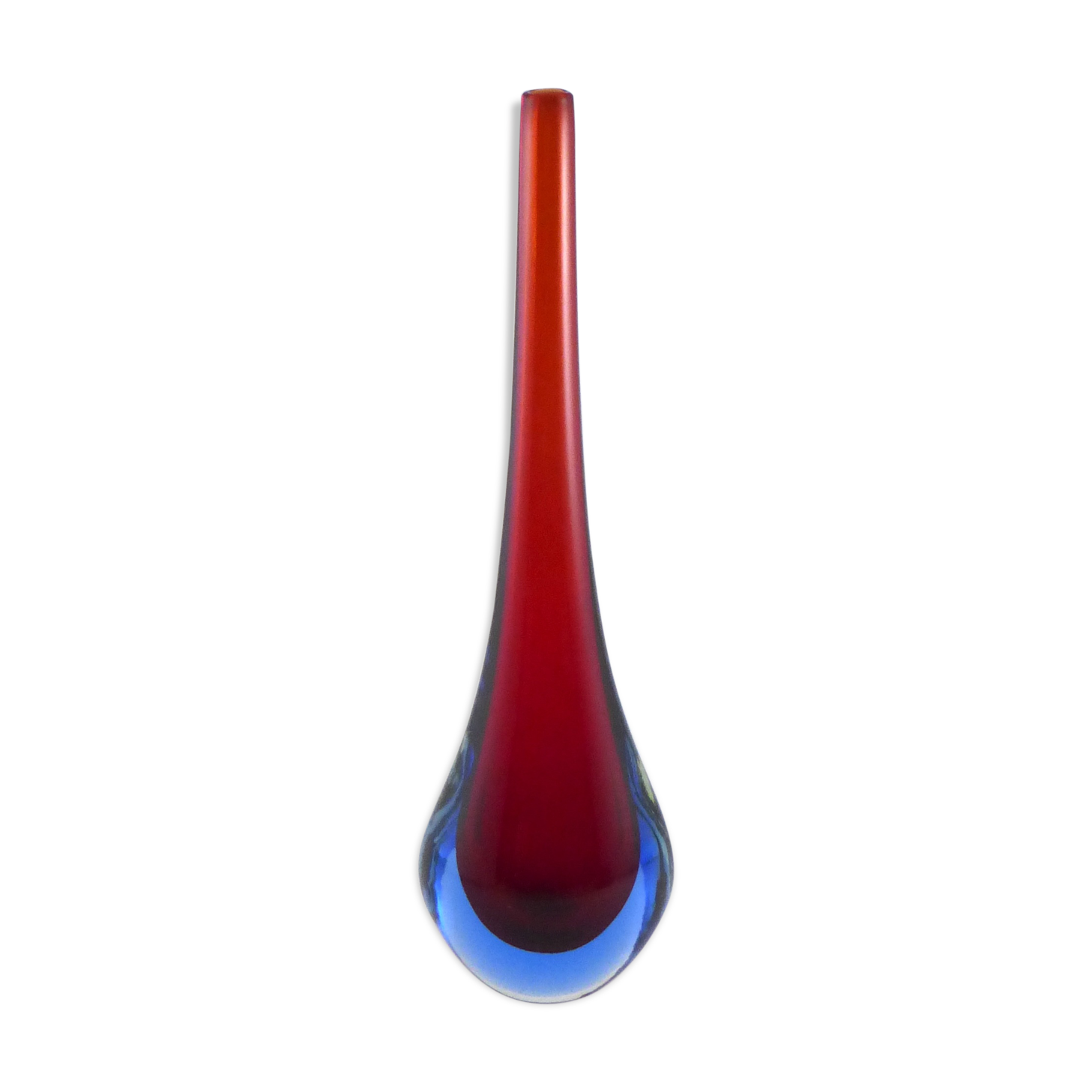 Vase goutte verre Murano modèle Sommerso 1960s